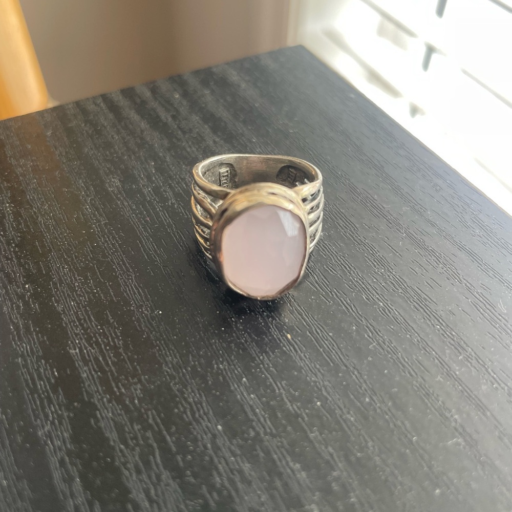 Silpada Silver and Pink Multi-Band Ring